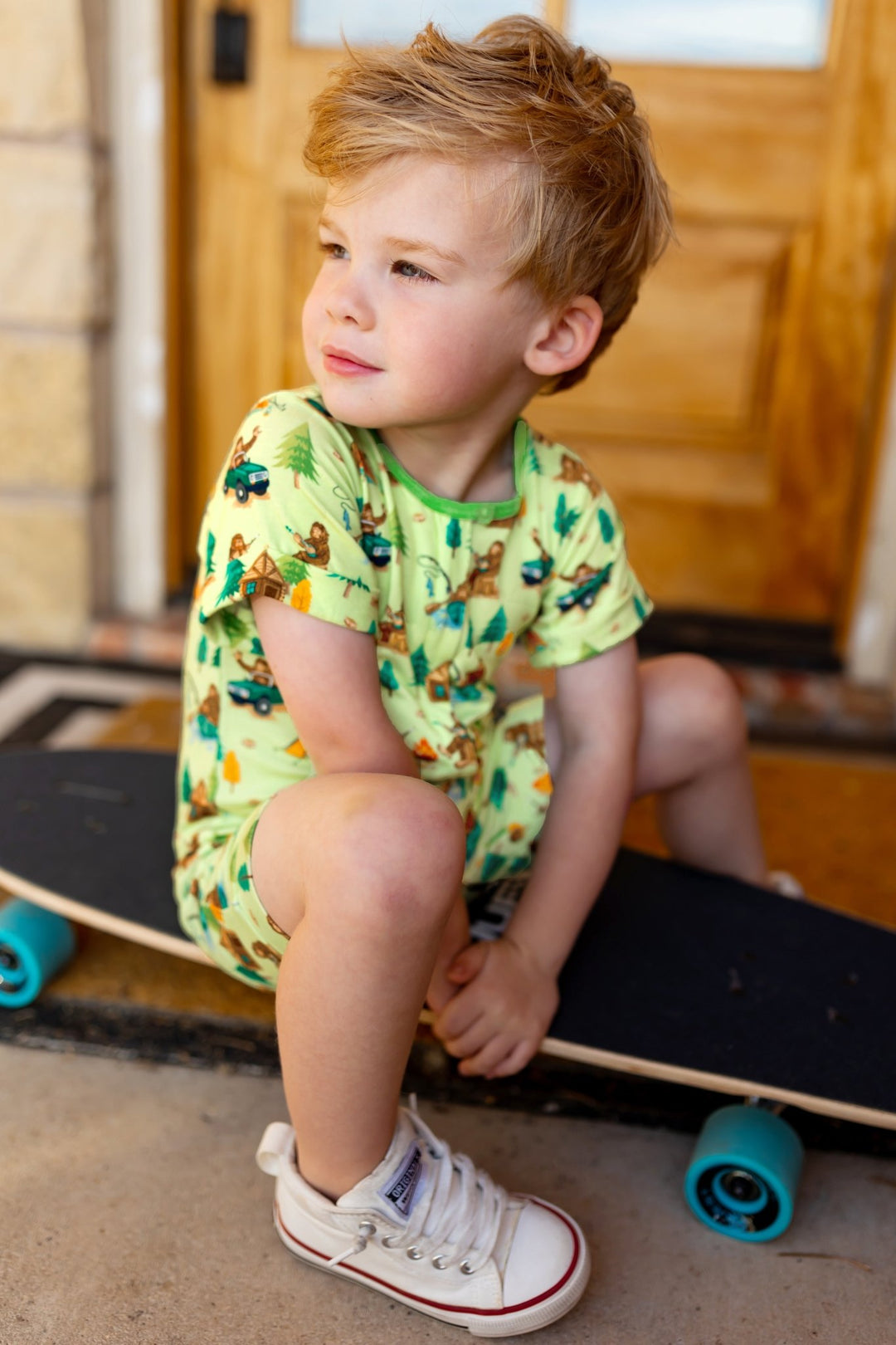 Bigfoot Camping Expedition Short Two-Way Zippy Romper (2T-3T)