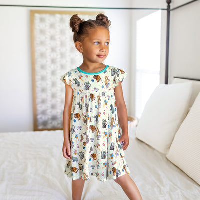 Birthday Party Animals Take the Cake Twirling Dress (2T-6Y) - Free Birdees