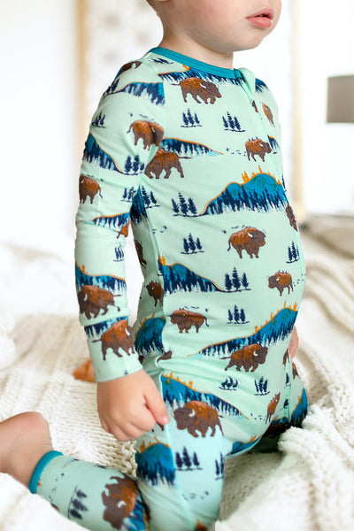 Born to be Wild Bisons Coverall (2T-3T) - Free Birdees