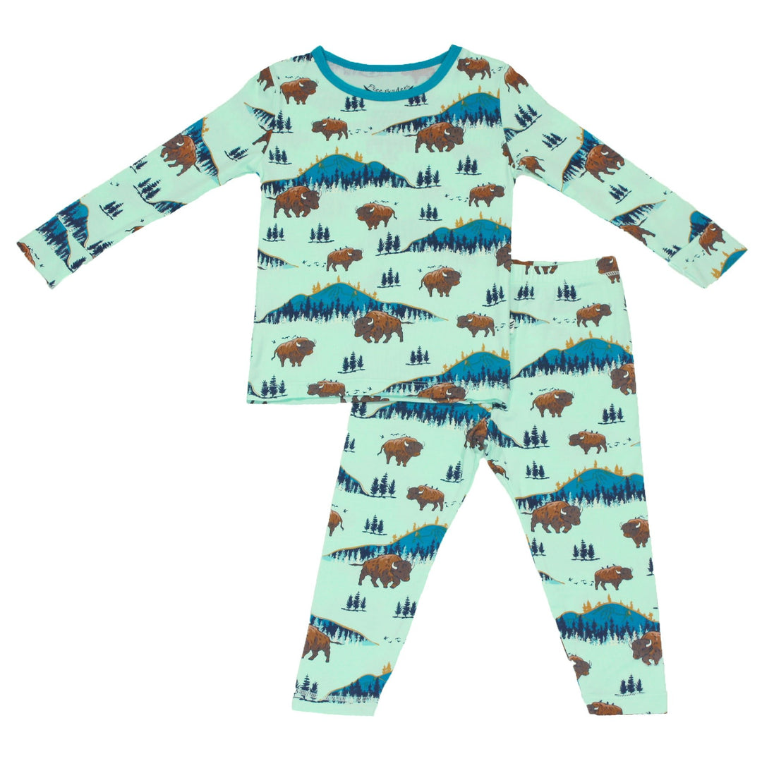 Born to be Wild Bisons Long Sleeve Pajama Set (0-24m)