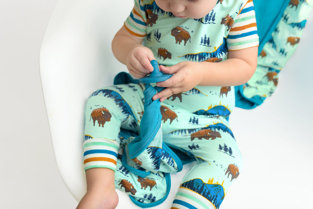 Born to be Wild Bisons Romper with Side Zipper (0-24m)