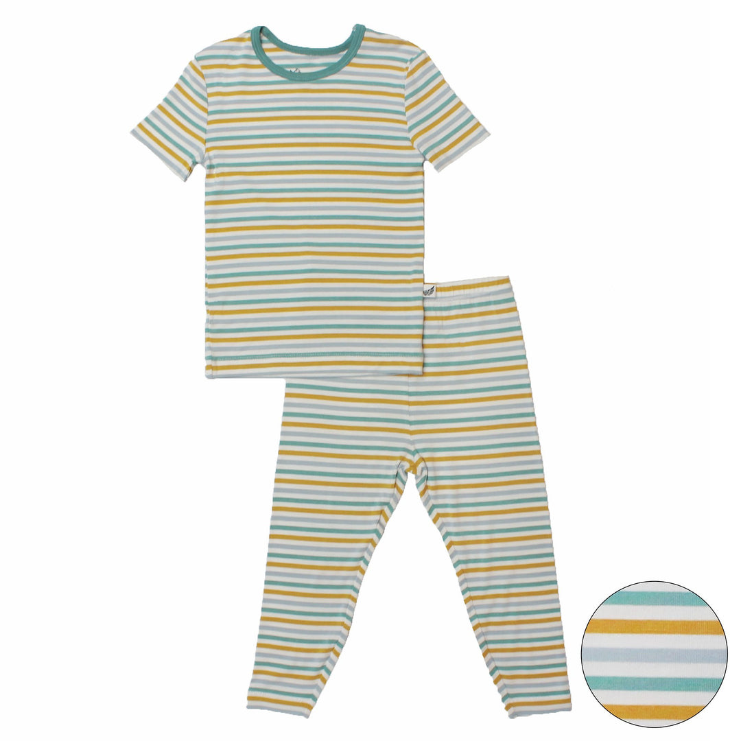 Dinosaurs-Rawr Stripe Short Sleeve Pajama Set (0-24m)