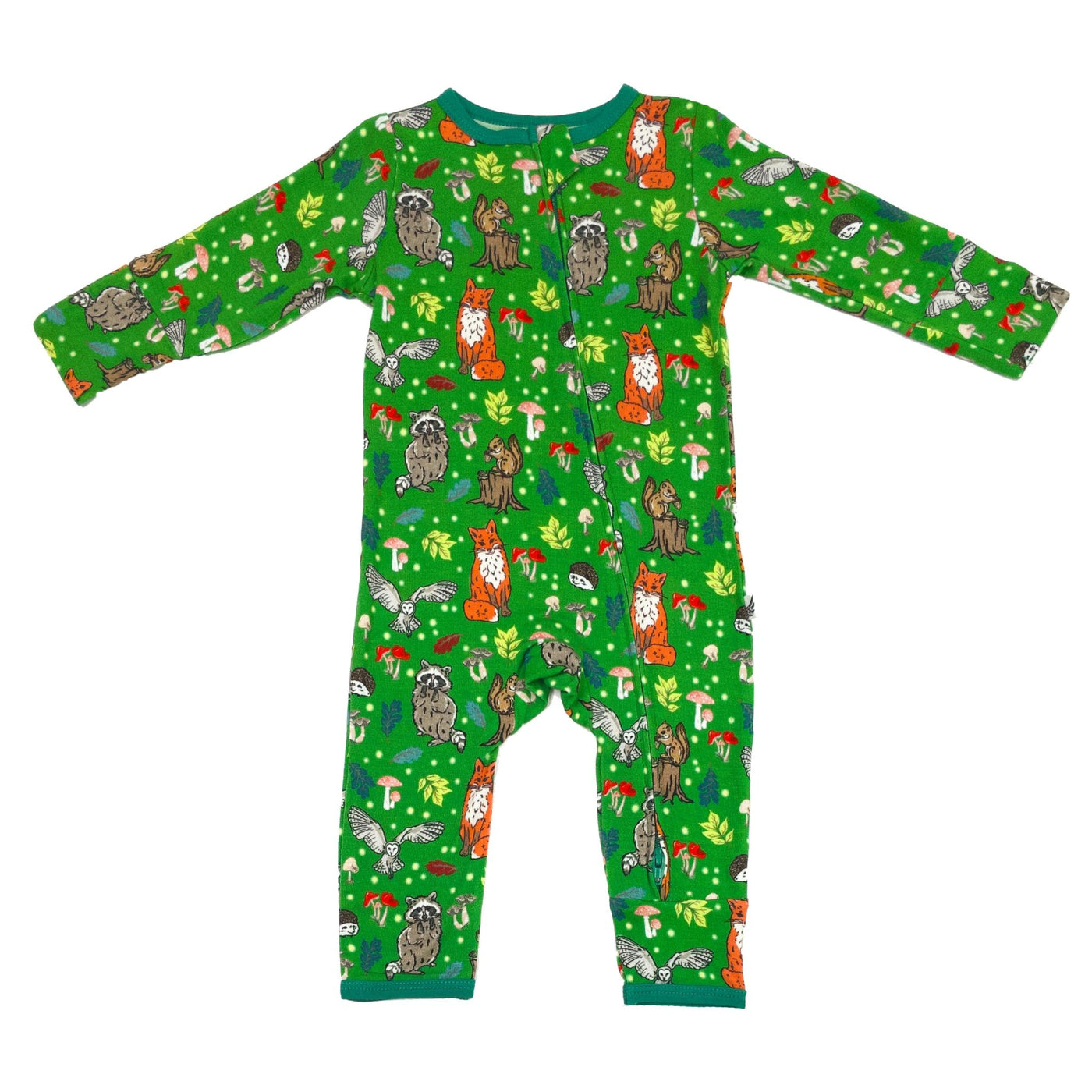 Enchanted Forest Woodland Animals Coverall (0-24m) - Free Birdees
