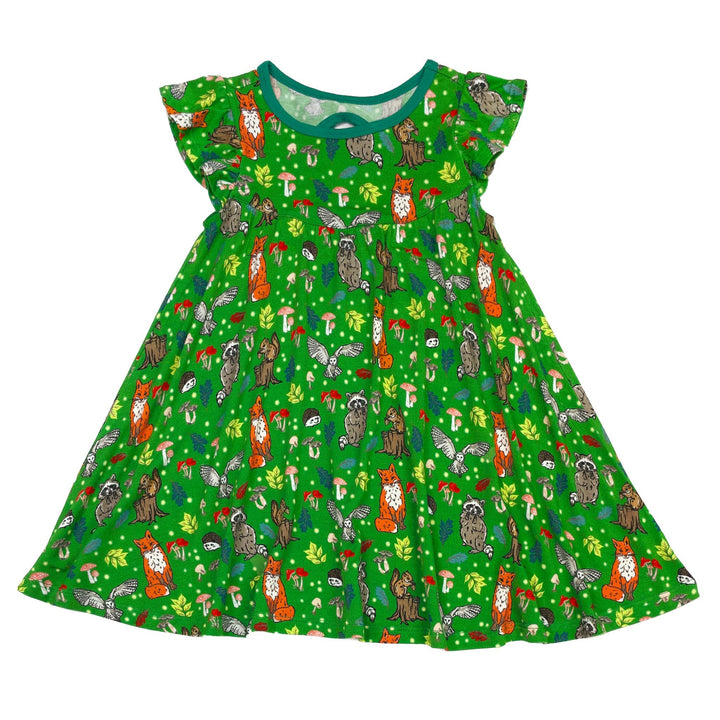 Enchanted Forest Woodland Animals Twirling Dress (2T-6Y)