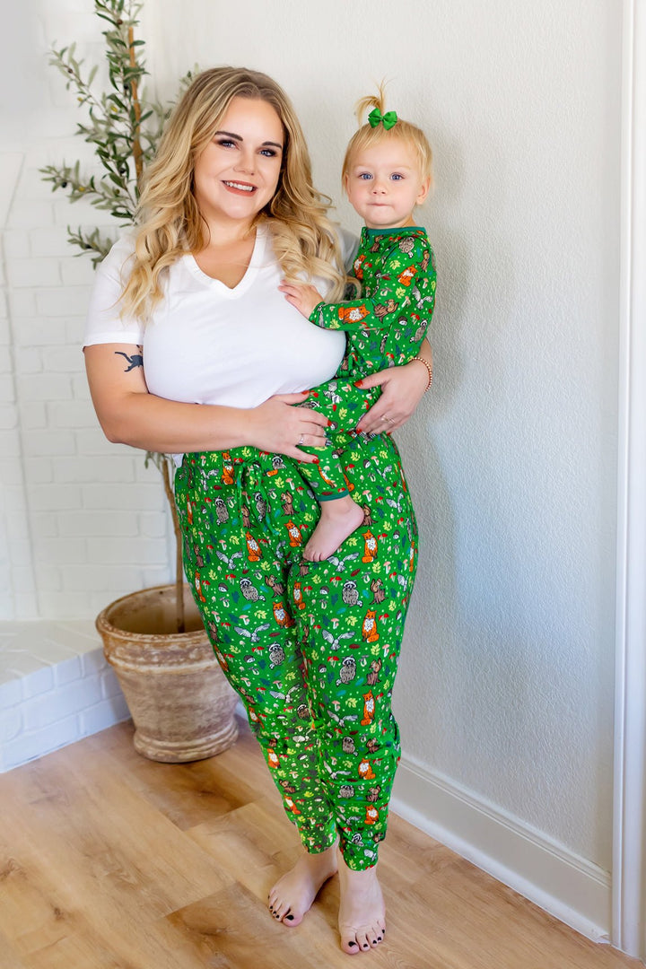 Enchanted Forest Woodland Animals Women's Jogger Style PJ Pants (Top is Not Included)