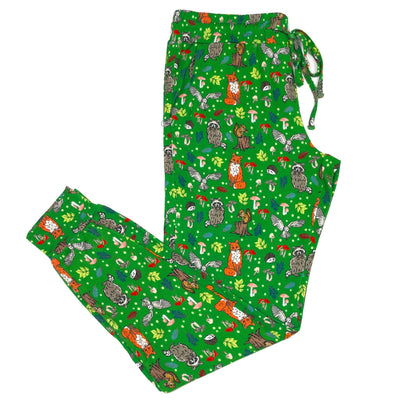 Enchanted Forest Woodland Animals Women's Jogger Style PJ Pants (Top is Not Included) - Free Birdees
