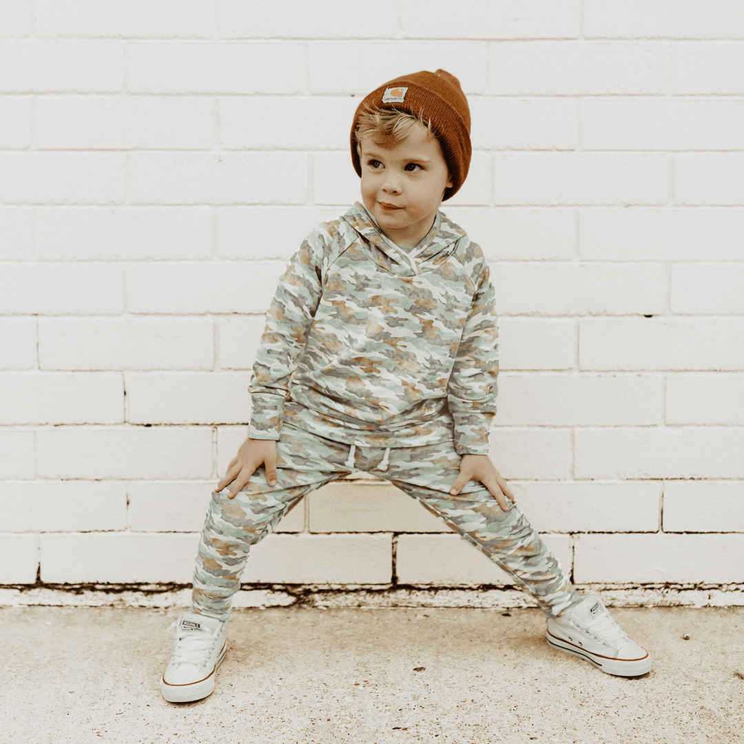 Faded Camo Jogger || Bamboo/Cotton/Spandex French Terry (18M-8Y)