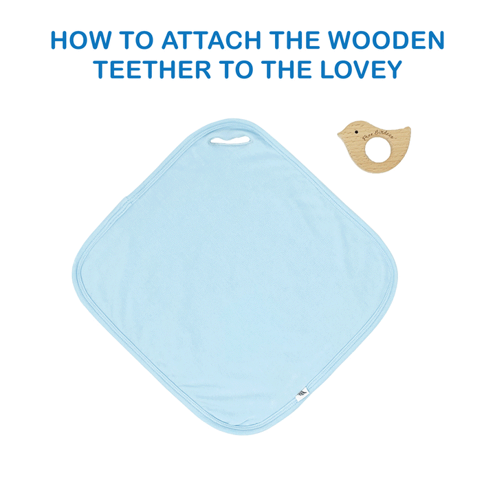Fall In Love Lovey with Wooden Teether