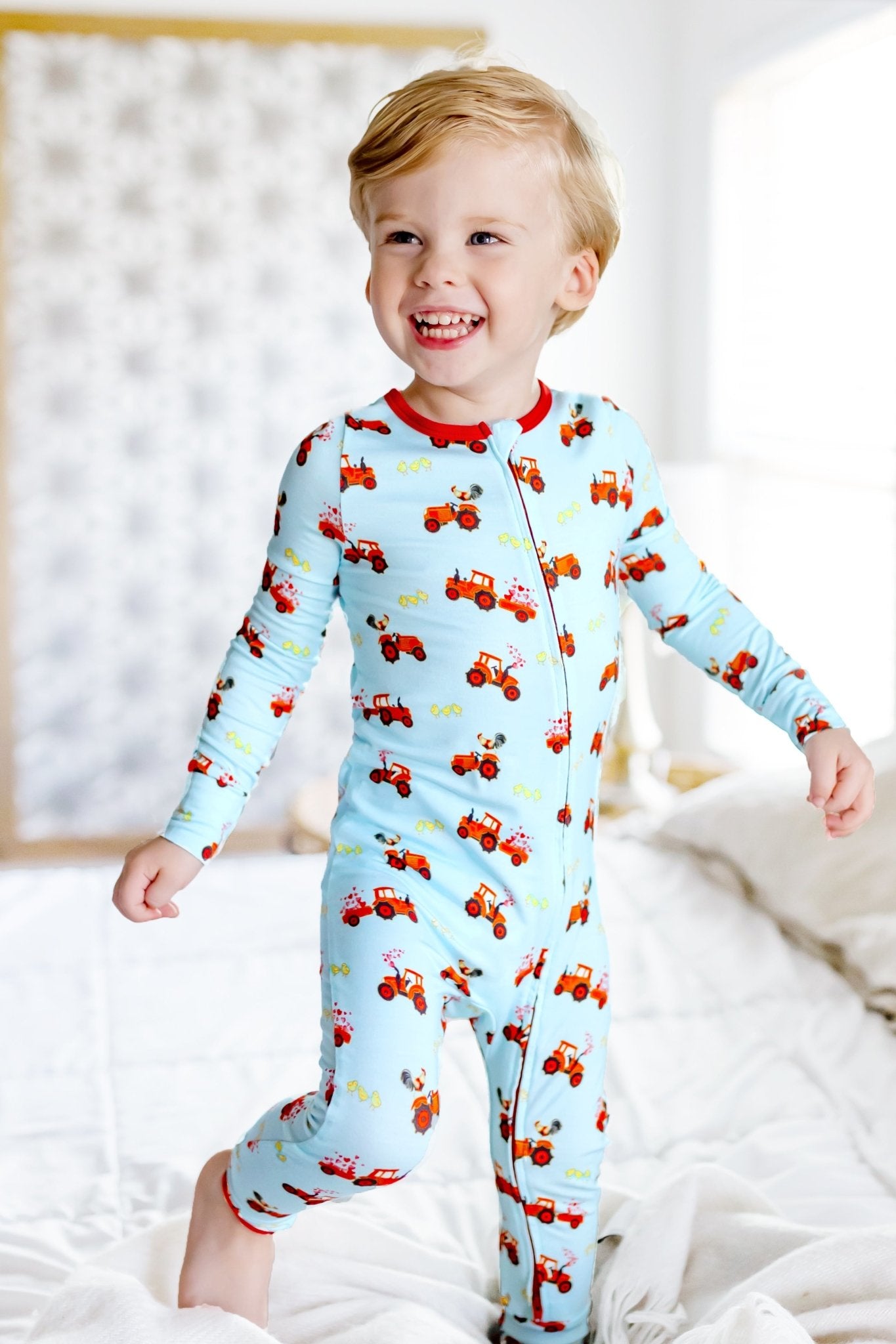Farm Friends with Red Tractors Coverall (0-24m) - Free Birdees