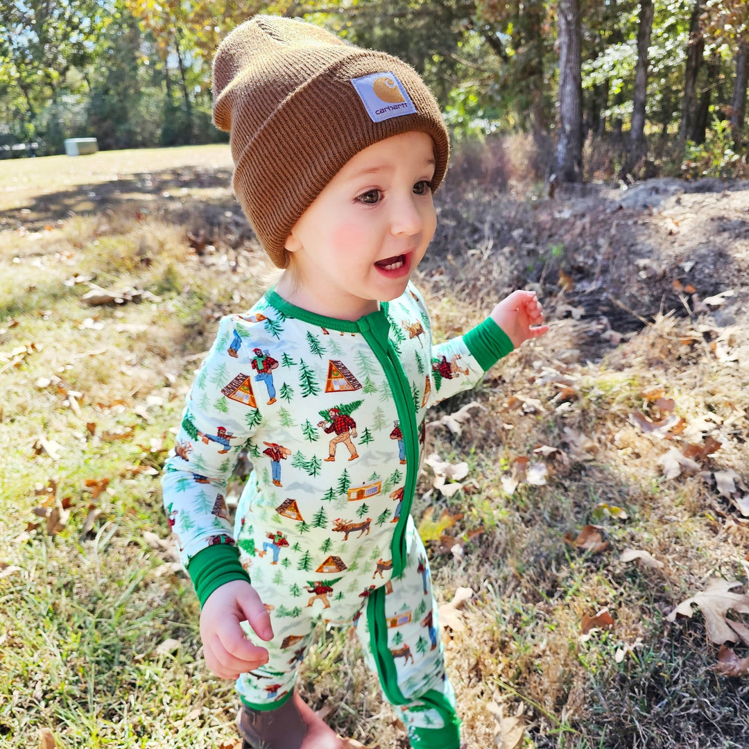 Forest Wonderland Lumberjacks Convertible Footie (NB-24m)