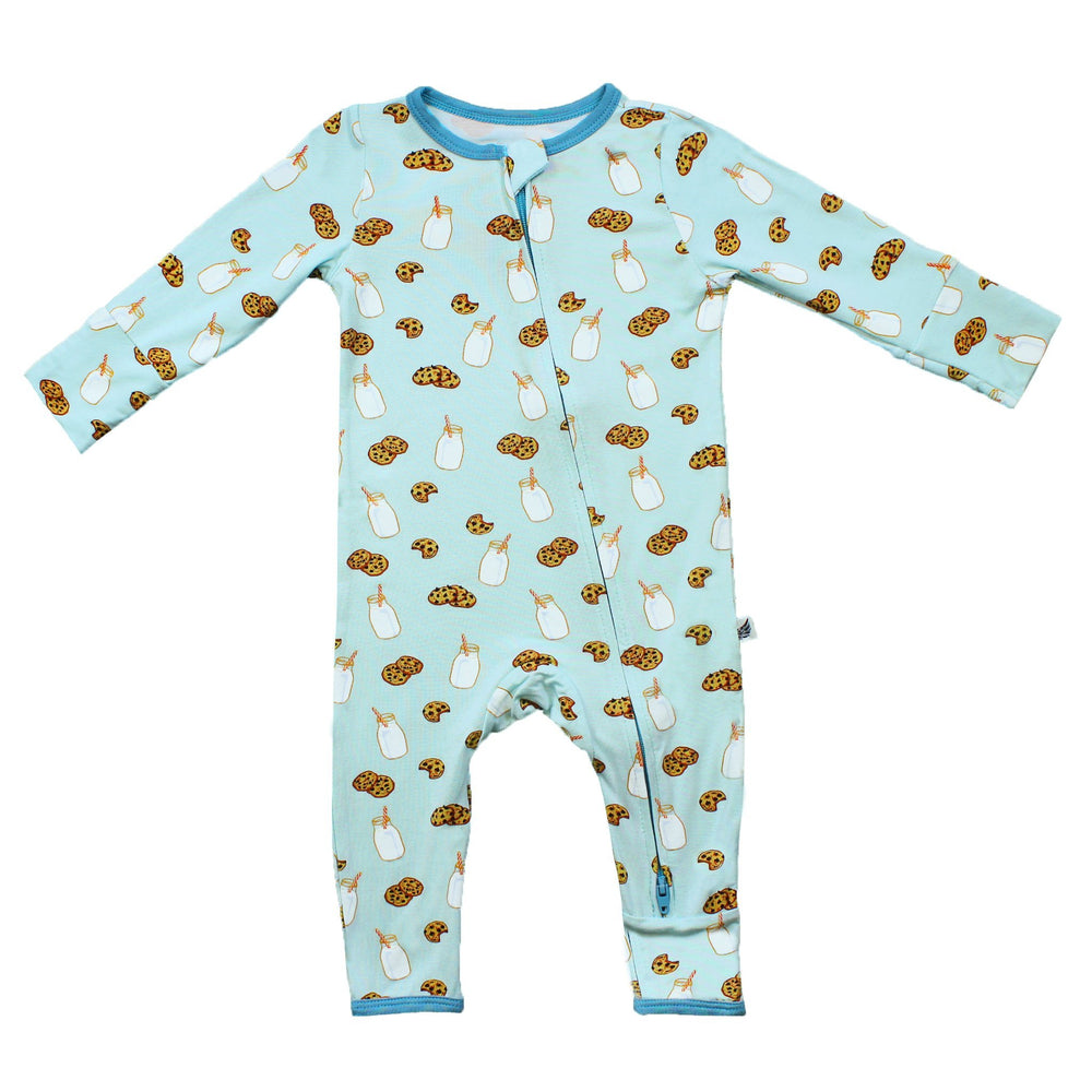 Frosted Blue Milk & Cookies Coverall (0-24m)