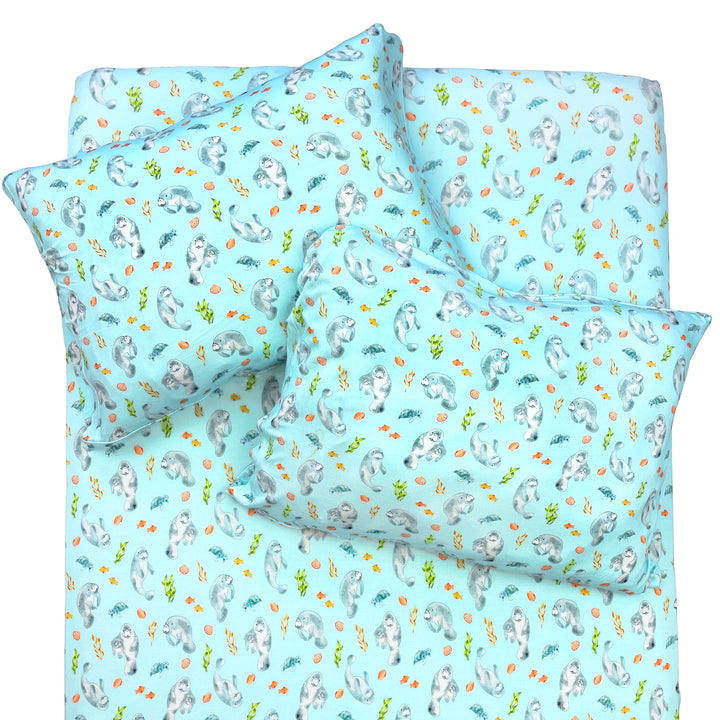 Get Your Float on Manatees 2-Pack Toddler Pillow Case