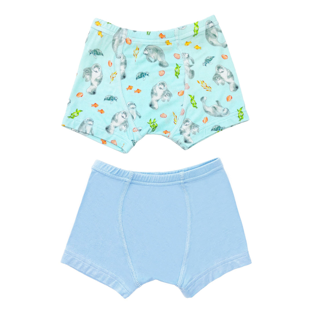 Get Your Float on Manatees Boys Boxer Set of 2