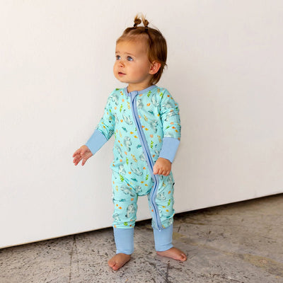 Get Your Float on Manatees Convertible Footie (2T-3T) - Free Birdees