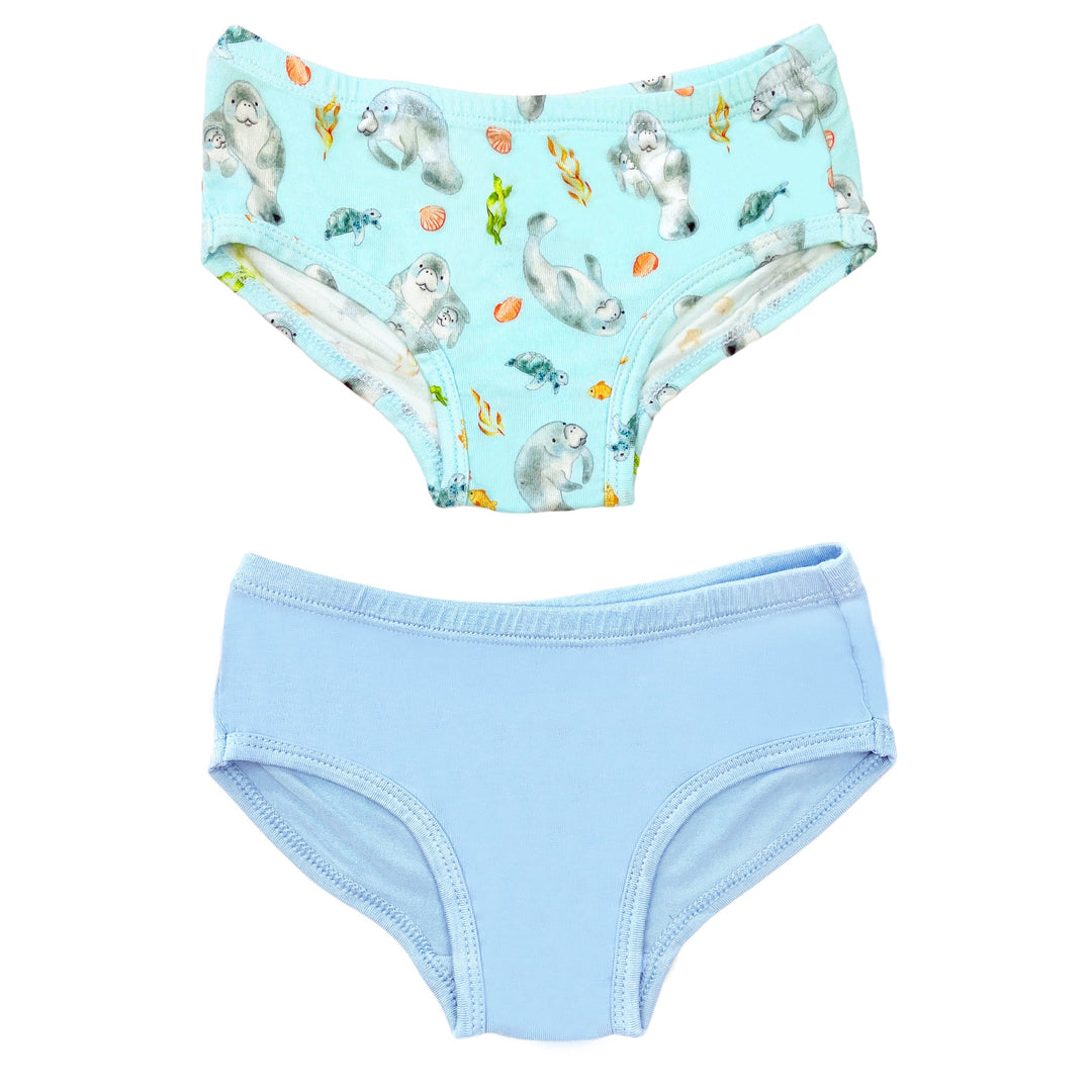 Get Your Float on Manatees Girls Underwear Set of 2