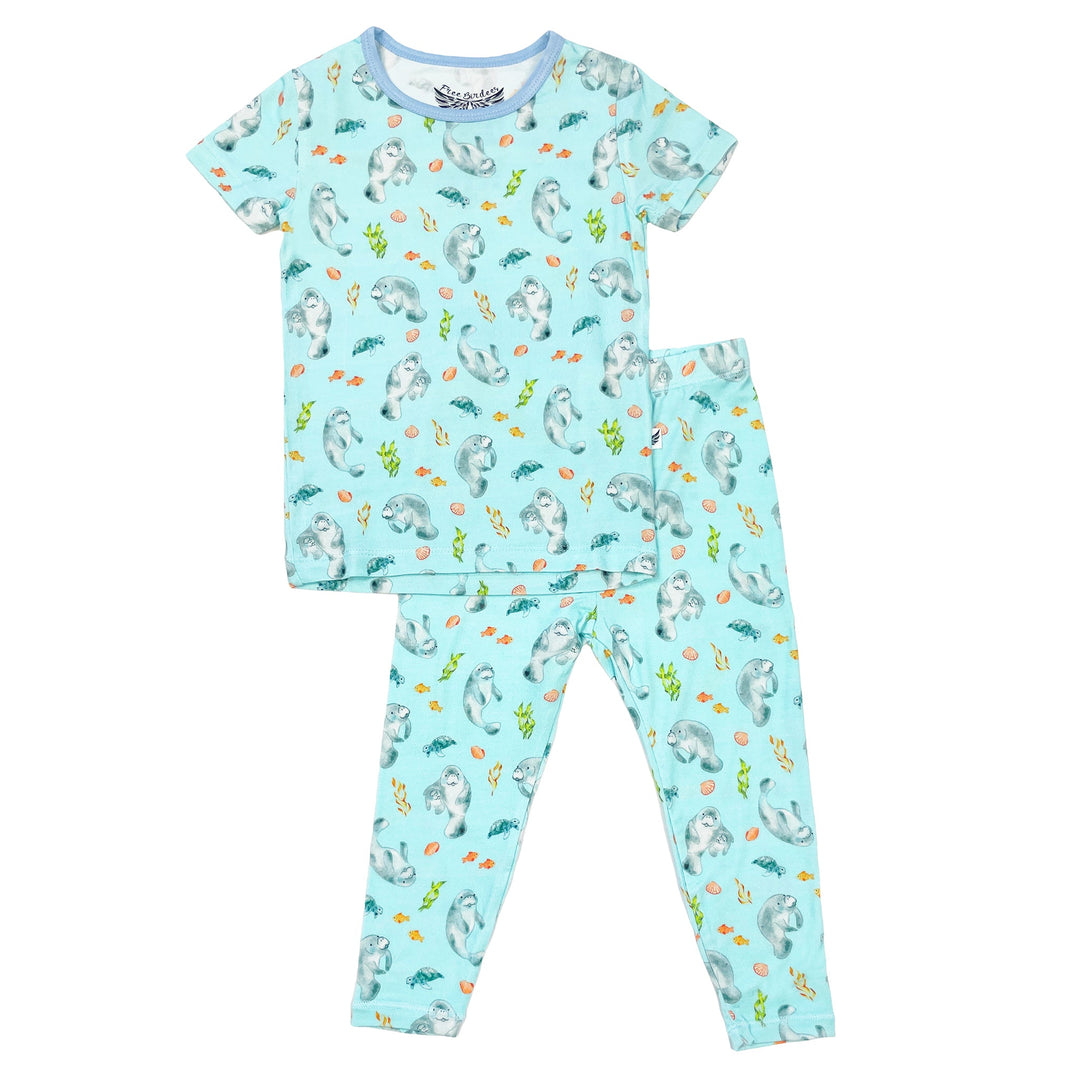 Get Your Float on Manatees Short Sleeve Pajama Set (2T-12Y)