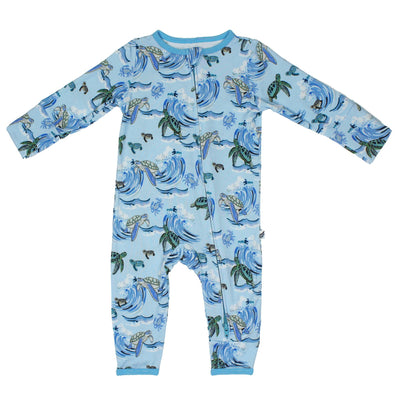 Go with the Flow Sea Turtles Coverall (0-24m) - Free Birdees