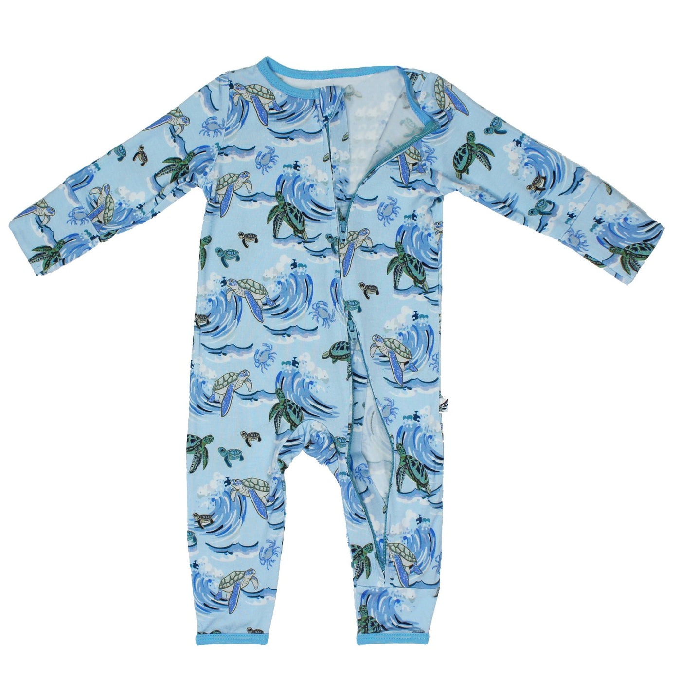 Go with the Flow Sea Turtles Coverall (2T-3T) - Free Birdees