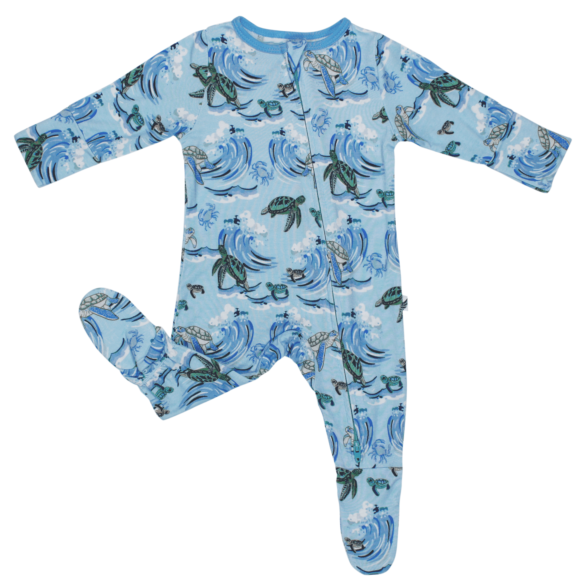 Sea Turtles 2 Way Zipper Footie - Schroeder's Gifts