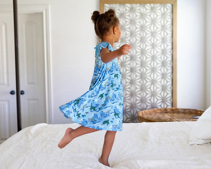 Go with the Flow Sea Turtles Twirling Dress (2T-6Y)