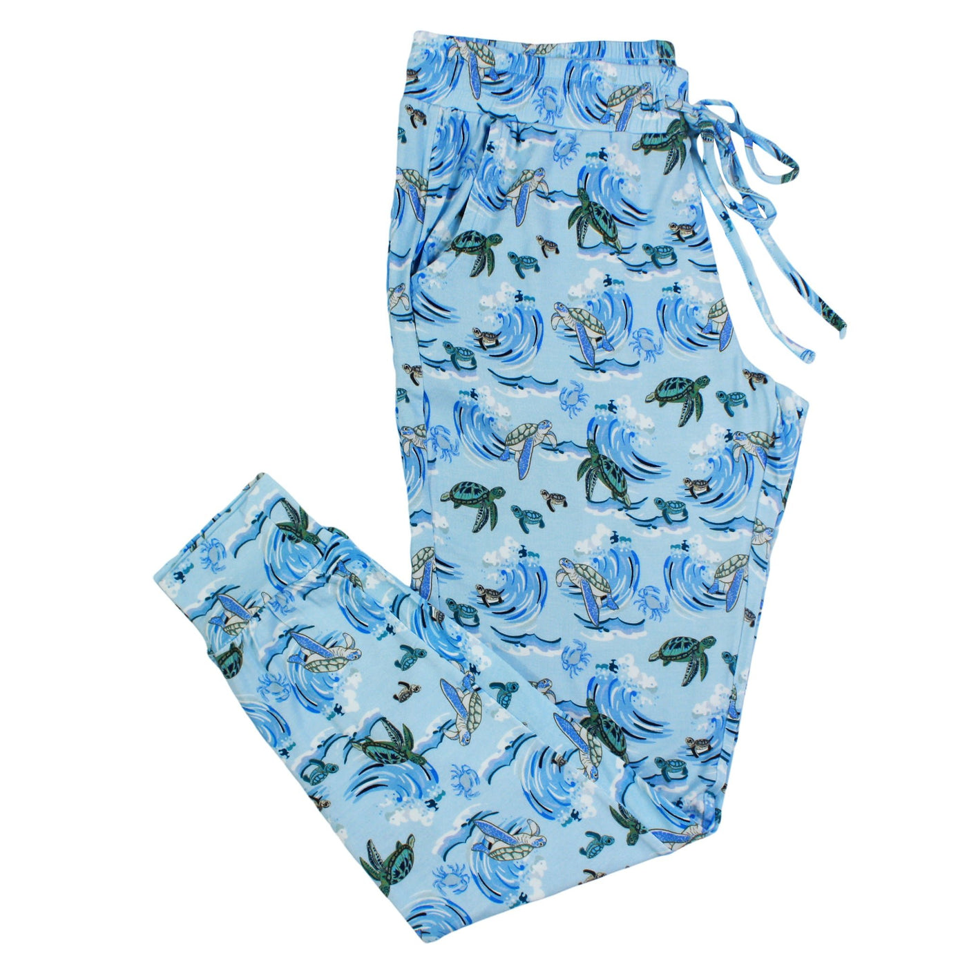 Go with the Flow Sea Turtles Women's Jogger Style PJ Pants - Free Birdees