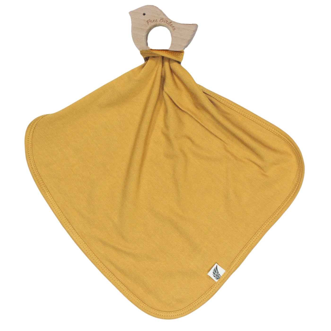 Gold Dust Lovey with Wooden Teether - Free Birdees
