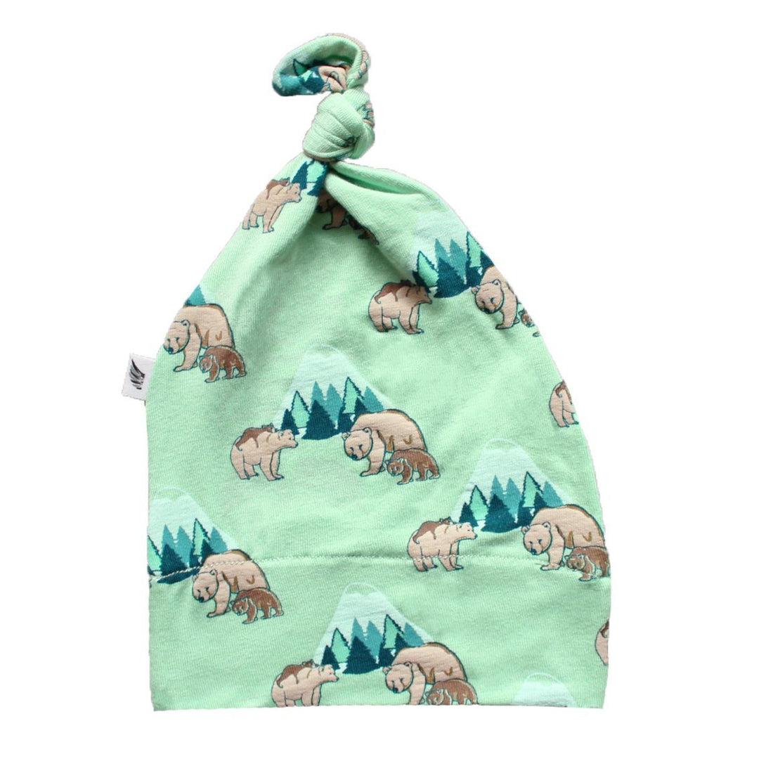 Grass Grizzly Bears Knotted Hat (0-3M)