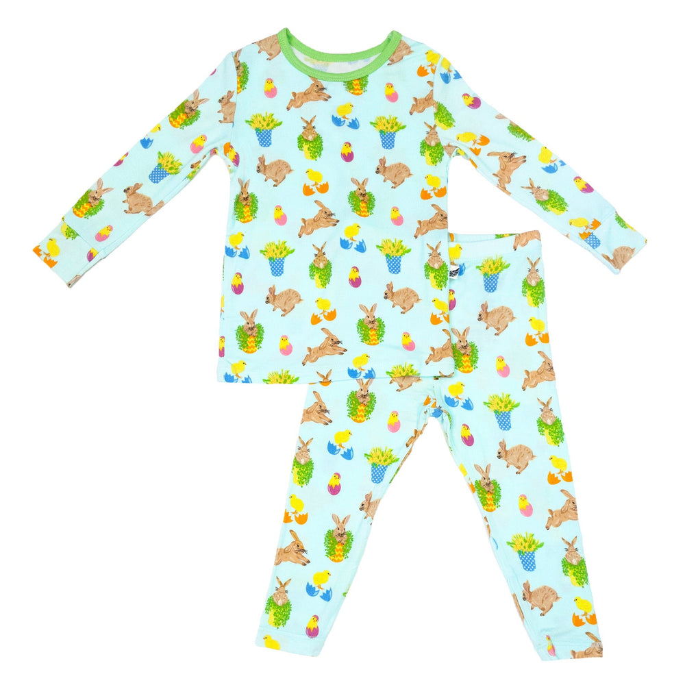 Hippity Hoppity Bunnies & Baby Chicks Long Sleeve Pajama Set (2T-12Y)