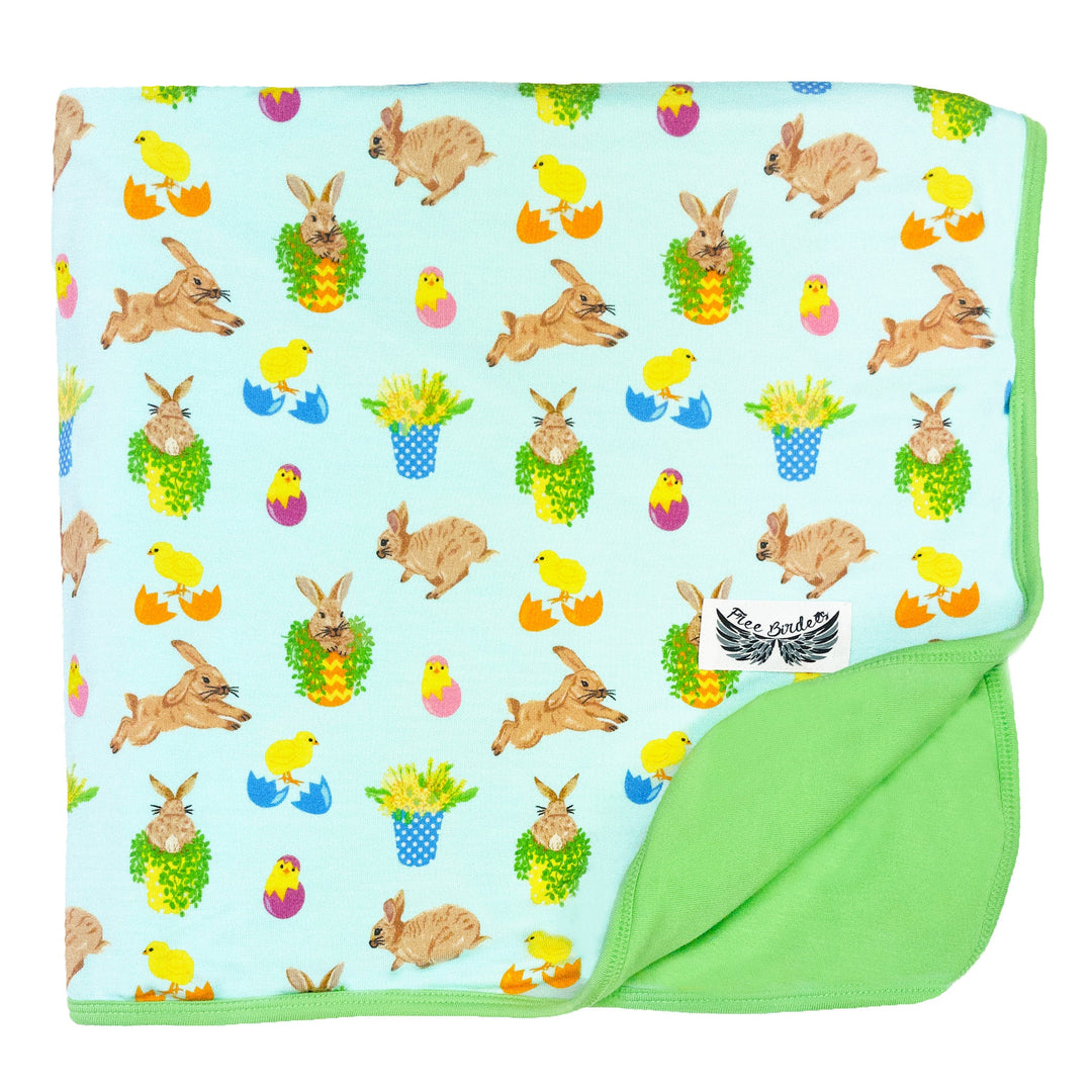 Hippity Hoppity Bunnies & Baby Chicks Toddler Blanket