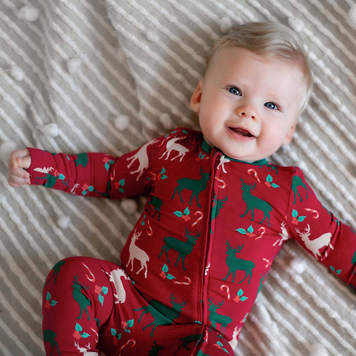 Holiday Reindeer Coverall (0-24m)