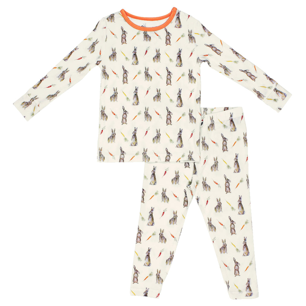 Hoppin’ Bunnies & Carrot Patch Long Sleeve Pajama Set (2T-7Y)