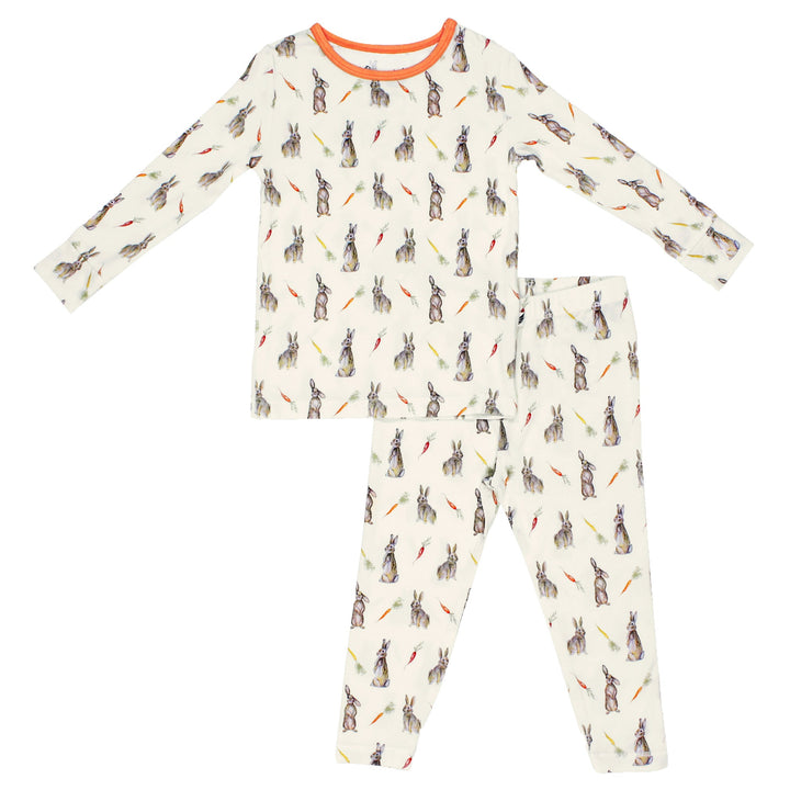 Hoppin’ Bunnies & Carrot Patch Long Sleeve Pajama Set (2T-7Y)