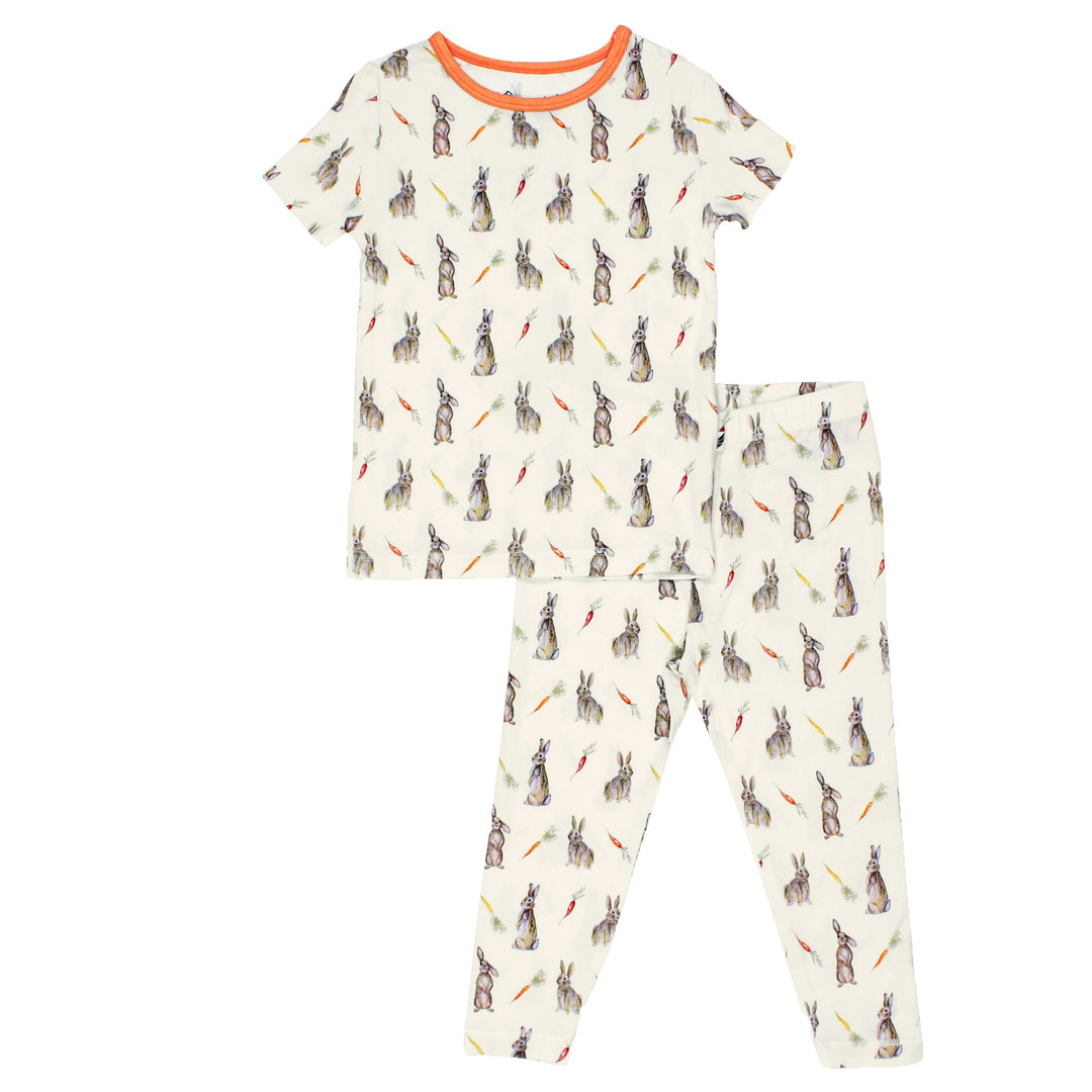 Hoppin’ Bunnies & Carrot Patch Short Sleeve Pajama Set (2T-7Y)