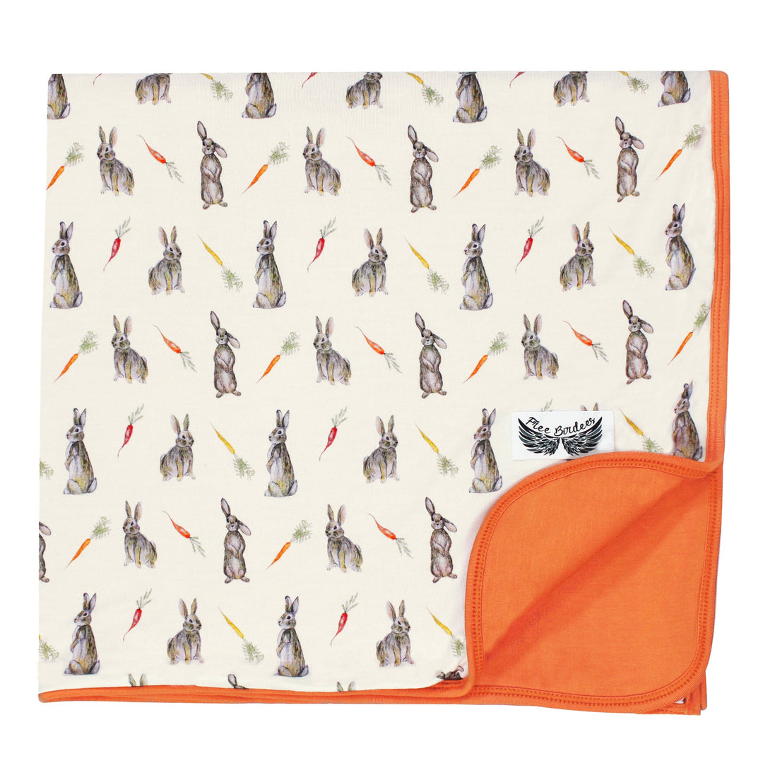 Hoppin’ Bunnies & Carrot Patch Toddler Blanket