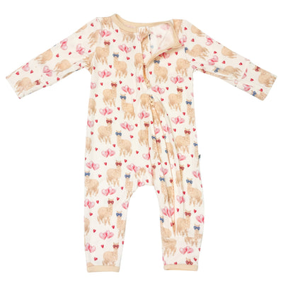 I Give You My Heart Alpacas Coverall (0-24m) - Free Birdees