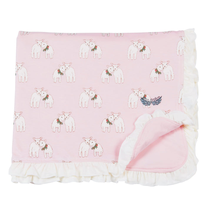 Lambs Ruffle Toddler Blanket