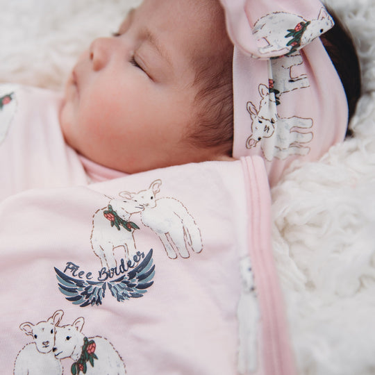 Lambs Swaddling Blanket Free Birdees