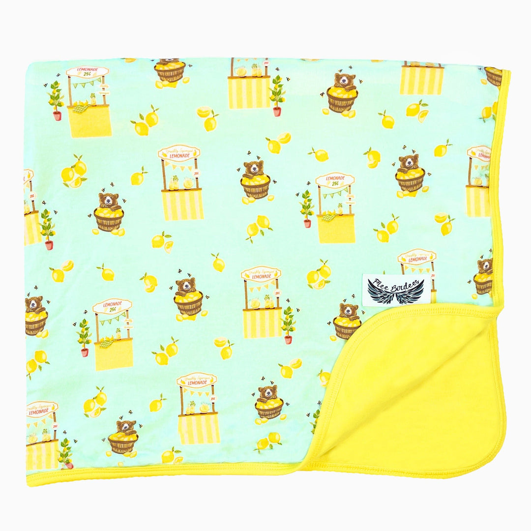 Lemonade Stands & Honey Bears Double-Layered Throw Blanket