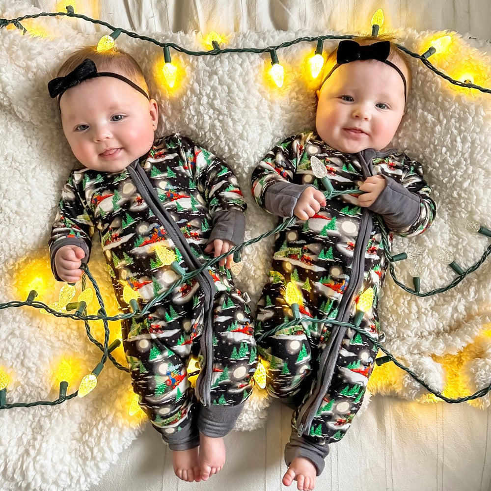 Magical Midnight Express Trains Convertible Footie (NB-3T)