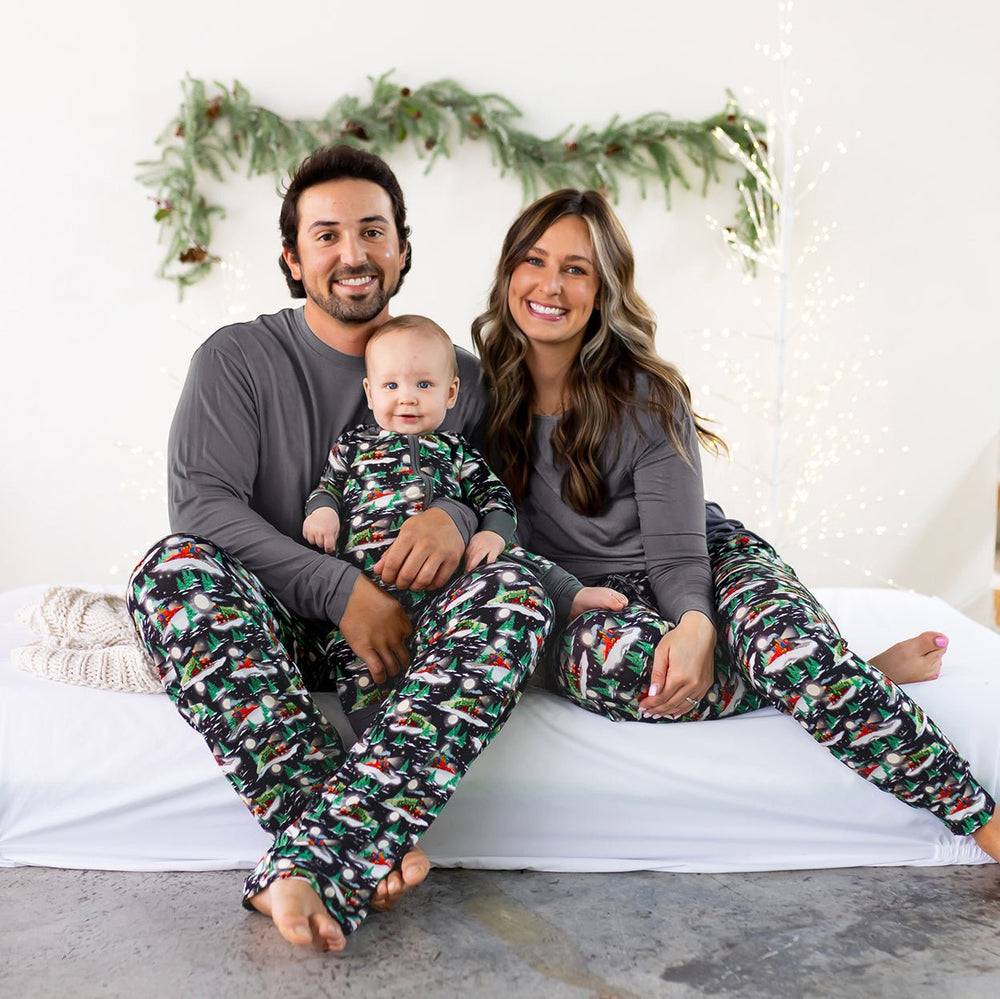 Magical Midnight Express Trains Men's Long Sleeve Pajama Set