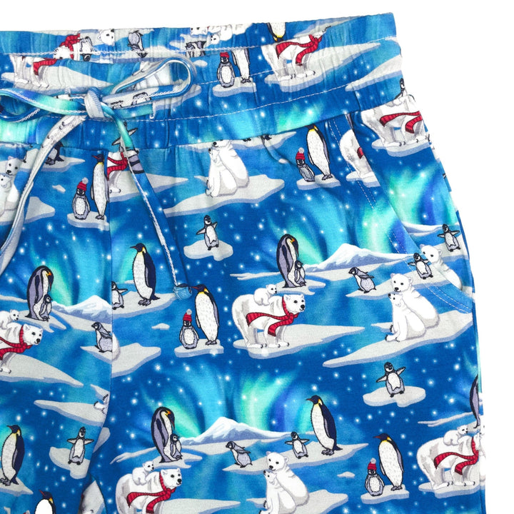 Northern Lights, Polar Bears & Penguins Women's Long Sleeve Pajama Set