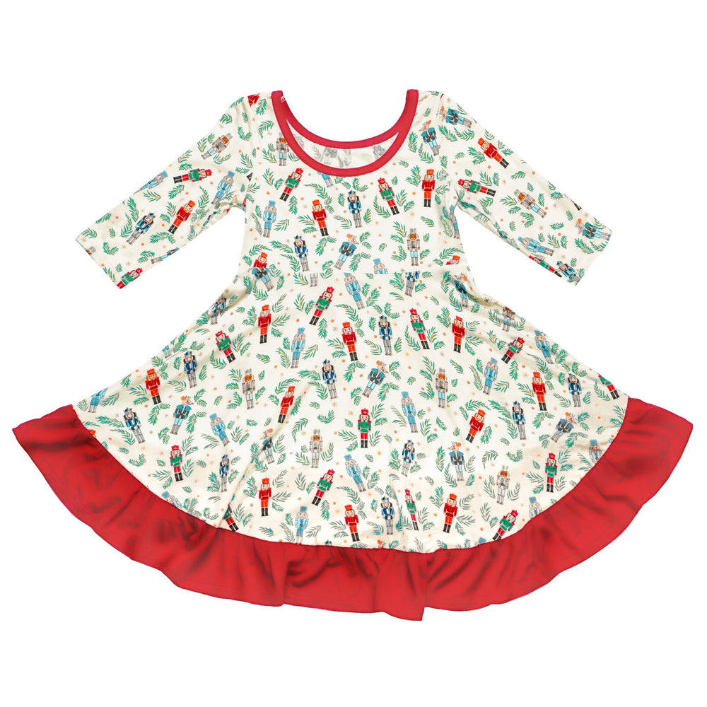 Nutcrackers Midnight March Ruffle Hi-Lo Twirling Dress (2T-7/8)