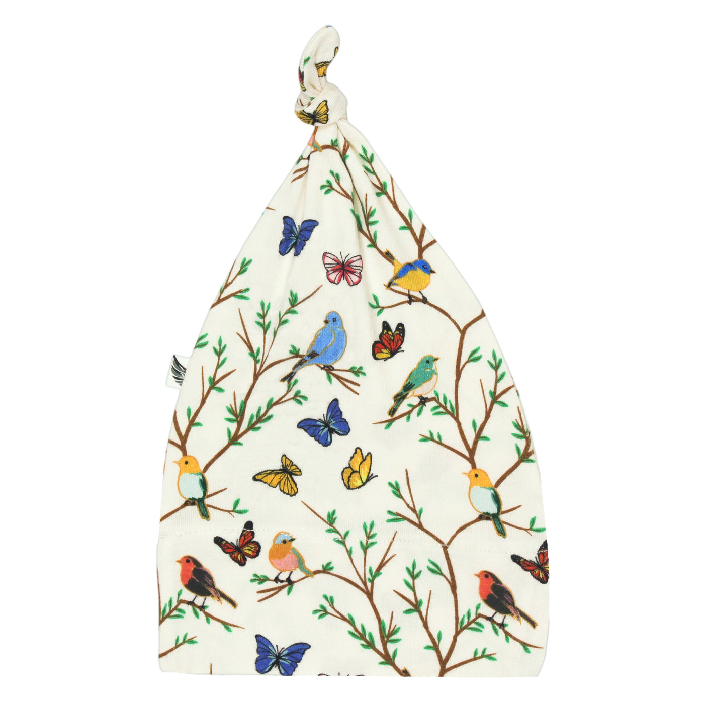 Once Upon a Branch Birdees & Butterflies Knotted Hat (0-3M) - Free Birdees