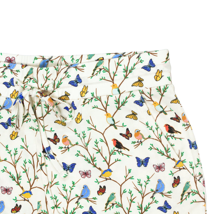 Once Upon a Branch Birdees & Butterflies Women's Short Sleeve & Shorts Pajama Set