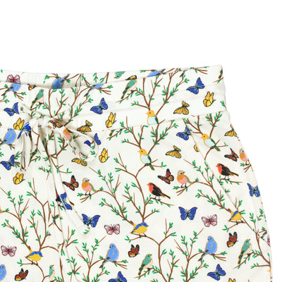 Once Upon a Branch Birdees & Butterflies Women's Short Sleeve & Shorts Pajama Set - Free Birdees