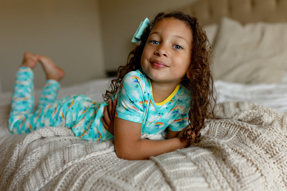 Over the Rainbow & Butterflies Short Sleeve Pajama Set (2T-12Y)