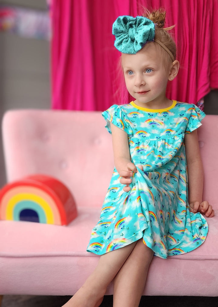 Over the Rainbow & Butterflies Twirling Dress (2T-6Y)