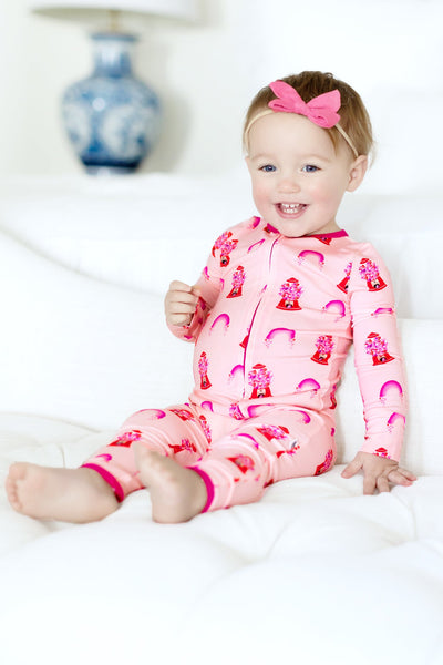 Painted Heart Gumballs Coverall (0-24m) - Free Birdees