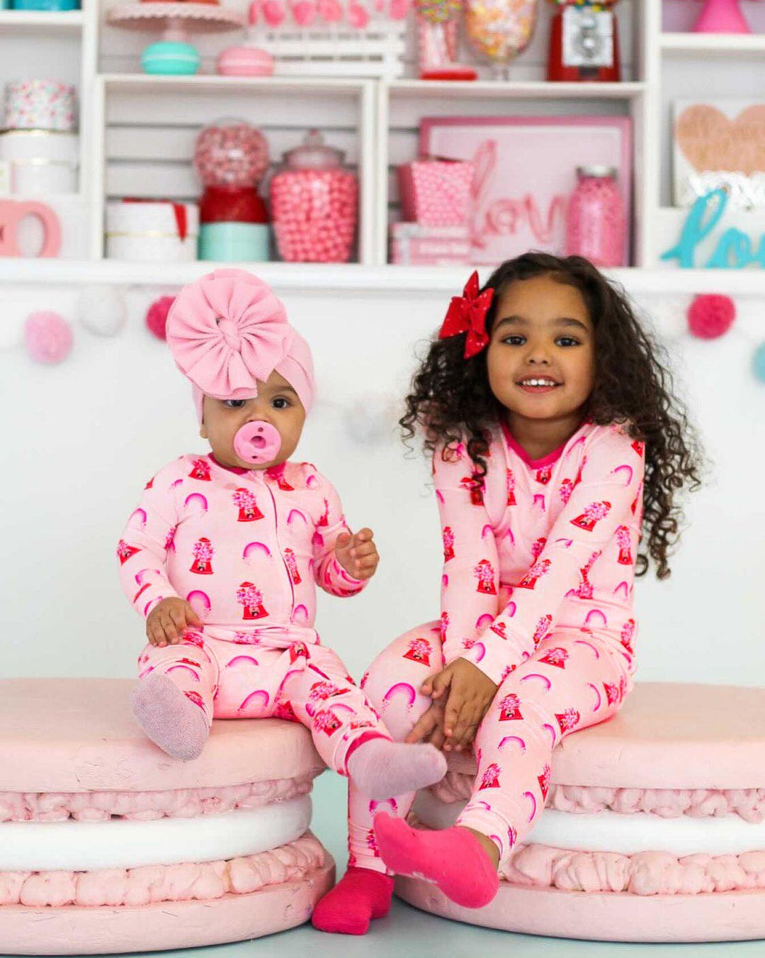 Painted Heart Gumballs Coverall (2T-3T)