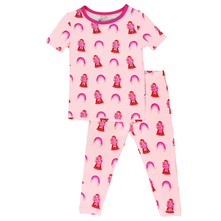 Painted Heart Gumballs Short Sleeve Pajama Set (2T-12Y)